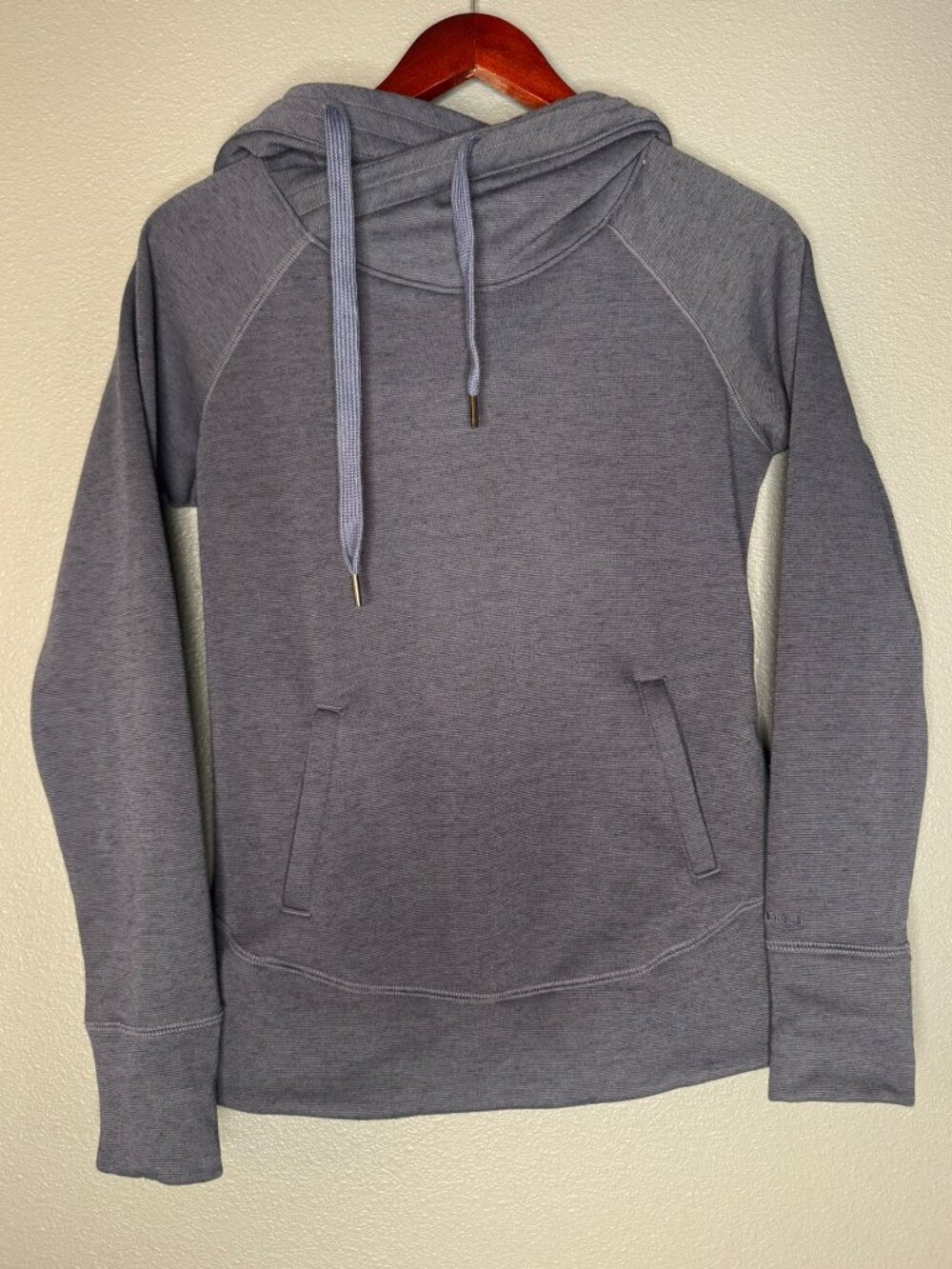 Marmot Women's Blue Cowl Neck Fleece Hoodie Pullover XS Hiking Outdoor
